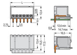 WAGO Platinenstecker Stift 2p lgr 1re Serie 2091 2091-1422/200-000/997-405 3,5