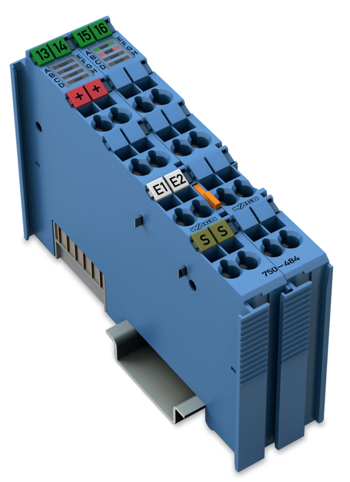 WAGO Analoges I/O-Modul DC 24V Eing.Spg 750-484/040-000 Federzug