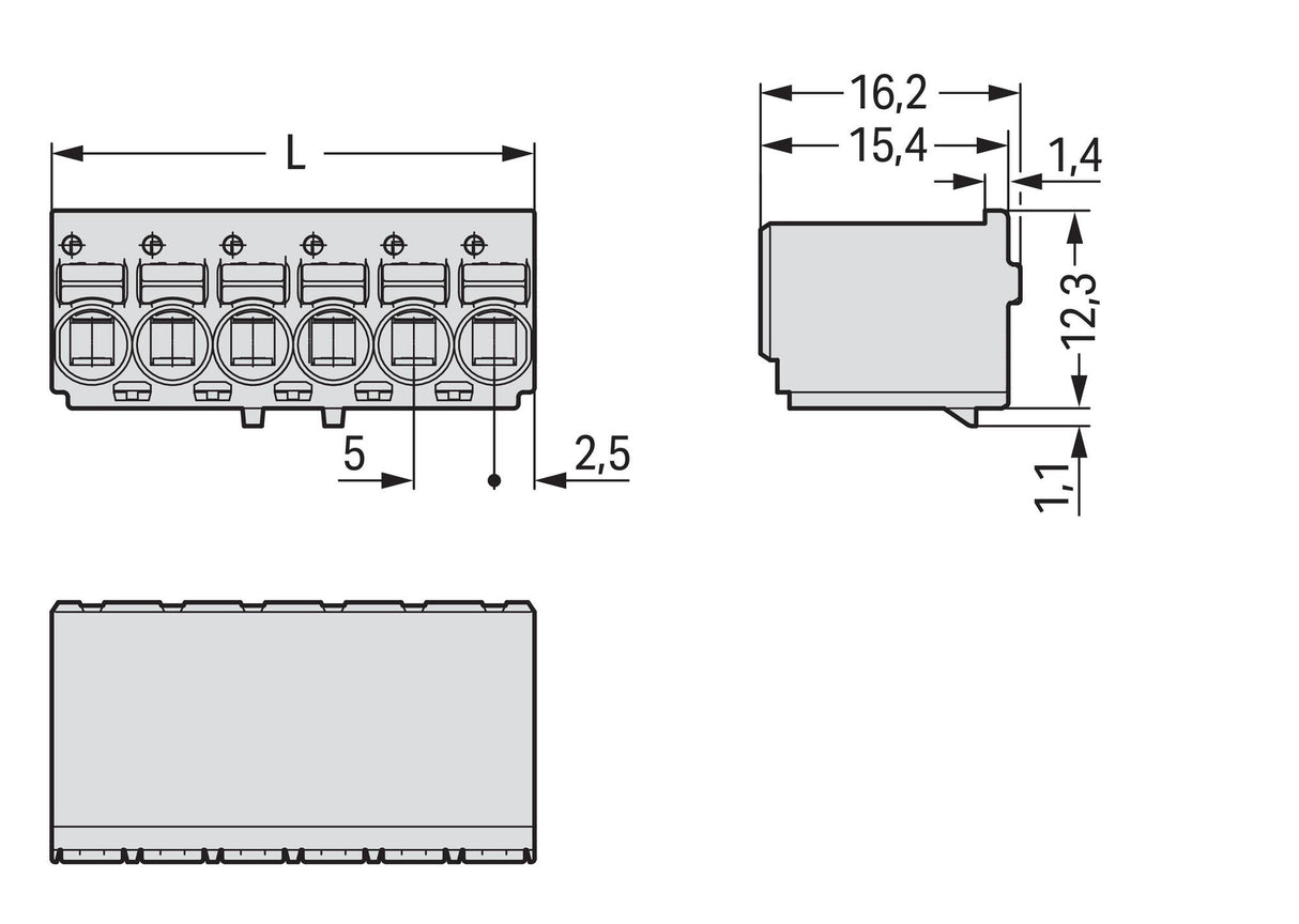 WAGO Verbindungsklemme 0,2-2,5qmm 16A Serie 2092 2092-1132/000-1000 12p 5mm