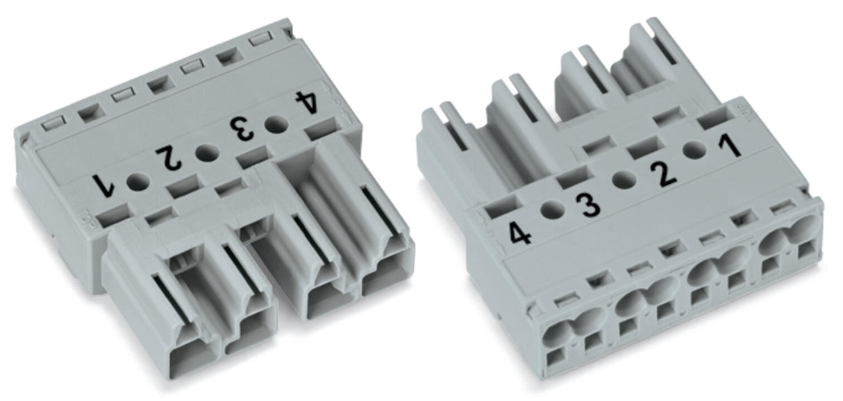 WAGO Steckverbinder Gebäude Stecker 4p Serie 770 770-254 Federzug 400V 25A