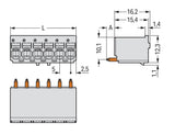 WAGO Platinenstecker Stift 3p lgr 1re Serie 2092 2092-1173/000-5000 5mm zinn