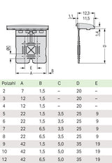WAGO Platinenstecker Stift 2p lgr 1re Serie 2092 2092-1152/000-5000 5mm zinn