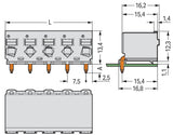 WAGO Platinenstecker Stift 3p lgr 1re Serie 2092 2092-3373 7,5mm zinn Löt