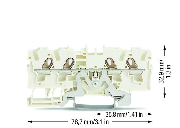 WAGO Schutzleiter-Reihenklemme ws 1Etage Serie 2004 2004-1408 0,25-2,5qmm TS35