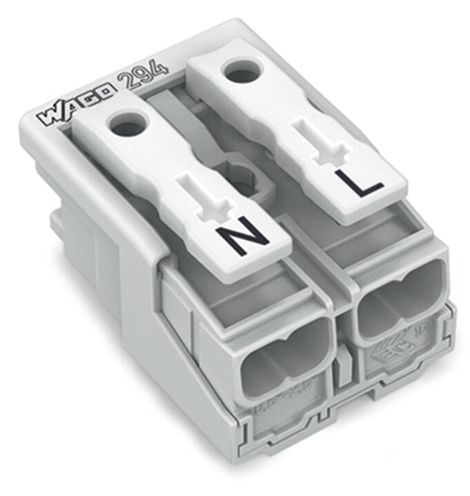 WAGO Klemmleiste 0,5-2,5qmm 24A 2p 20mm Serie 294 294-4012 Thermopl ws Federzug