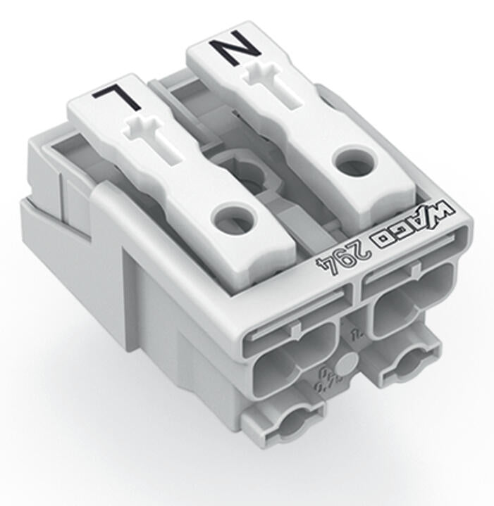 WAGO Klemmleiste 0,5-2,5qmm 24A 2p 20mm Serie 294 294-4012 Thermopl ws Federzug