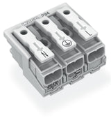 WAGO Klemmleiste 0,5-2,5qmm 24A 3p 30mm Serie 294 294-5013 Thermopl ws Federzug