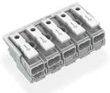 WAGO Klemmleiste 0,5-2,5qmm 24A 5p 50mm Serie 294 294-4005 Thermopl ws Federzug