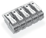 WAGO Klemmleiste 0,5-2,5qmm 24A 5p 50mm Serie 294 294-4055 Thermopl ws Federzug