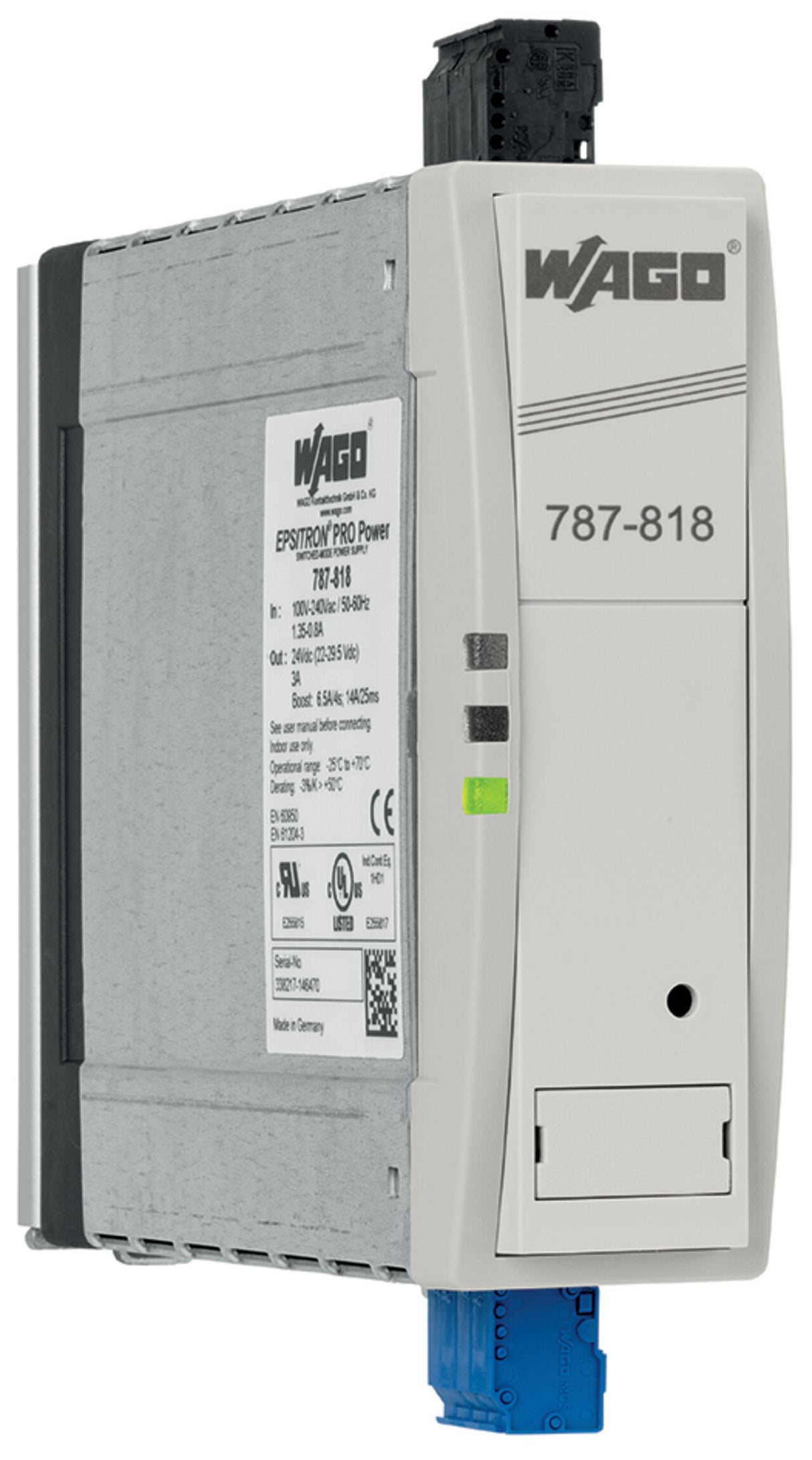 WAGO Gleichstromversorgung REG 22-29,5V Serie 787 787-818 72W 100-240VAC 3A