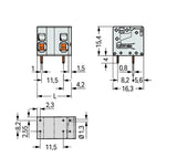 WAGO Printklemme 9f 1re gr RM=11,5 Serie 2624 2624-1509 Federzug/Löt