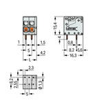 WAGO Printklemme 5f 1re sw RM=5 0,2-6qmm Serie 2624 2624-1105/000-004 Federzug/Lö