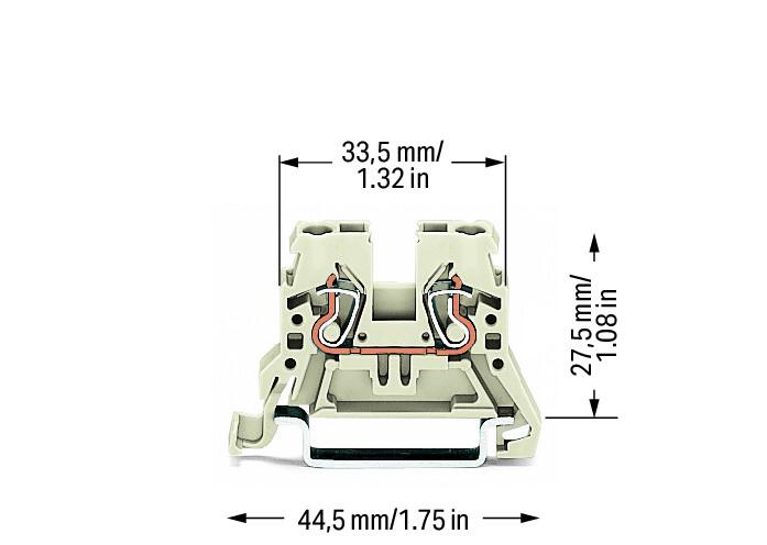WAGO Reihenklemme 1Etage 2kl lgr 22A Serie 870 870-909 TS35
