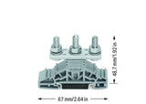 WAGO Reihenklemme 1Etage 3kl gr 125A Serie 885 885-306 TS35