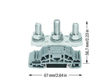 WAGO Reihenklemme 1Etage 3kl gr 125A Serie 885 885-308 TS35