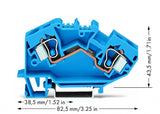 WAGO Reihenklemme 0,2-10qmm 1Etage 2kl Serie 784 784-604 bl 57A TS35