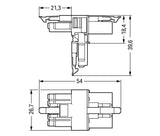 WAGO T-Verteiler PA 5Eing 5p 10Ausg 400V Serie 890 890-620 16A IP20 hfr
