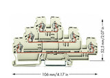 WAGO Reihenklemme 3Etagen 2kl lgr 24A Serie 870 870-951 TS35