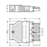 WAGO Steckverbinder Gebäude Buchse 5p Serie 770 770-105 Federzug 400V 25A
