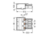 WAGO Steckverbinder Gebäude Buchse 3p Serie 770 770-1343 Federzug 250V 25A