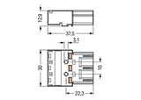 WAGO Steckverbinder Gebäude Stecker 3p 770-233/035-050 Federzug 250V 25A 4qmm