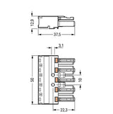 WAGO Steckverbinder Gebäude Buchse 5p Serie 770 770-425 Federzug 400V 25A