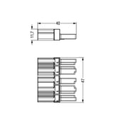 WAGO Zwischenkupplung PA 5Eing 5p 5Ausg Serie 770 770-605 400V 25A IP20 hfr