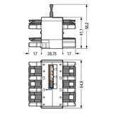 WAGO Drehstromverteiler PA 5Eing 5p 400V Serie 770 770-940 17Ausg 25A IP20 hfr