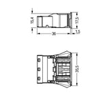 WAGO Gerätebuchse 3p ger Snap/schraub Serie 770 770-783/082-000 Federzug 250V