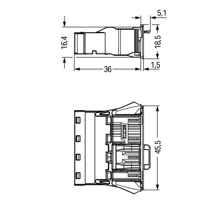 WAGO Gerätestecker 4p ger Snap/schraub Serie 770 770-774/071-000 Federzug 400V
