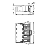 WAGO Gerätestecker 5p ger Snap/schraub Serie 770 770-795/082-000 Federzug 400V