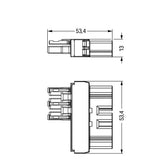 WAGO Zwischenkupplung PA 5Eing 5p 3Ausg Serie 770 770-912 400V 25A IP20 hfr