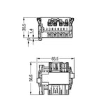 WAGO T-Verteiler PA 1Eing 4p 2Ausg 400V Serie 770 770-6224 25A IP20 hfr