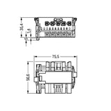 WAGO Gerätebuchse 5p ger Einb/steck 400V Serie 770 770-7105 Federzug 25A 4qmm