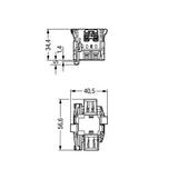 WAGO Gerätestecker 2p ger Einb/steck 25A Serie 770 770-7502 Federzug 250V 0,5qmm