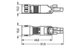 WAGO Steckverbinder Gebäude Buchse 2p Serie 890 890-122 Federzug 250V 16A