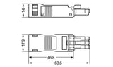 WAGO Steckverbinder Gebäude Buchse 3p Serie 890 890-123 Federzug 250V 16A