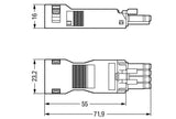 WAGO Steckverbinder Gebäude Buchse 4p Serie 890 890-124 Federzug 400V 16A