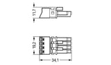 WAGO Steckverbinder Gebäude Buchse 4p Serie 890 890-284/081-000 Federzug 400V