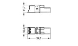 WAGO Steckverbinder Gebäude Stecker 2p Serie 890 890-292/080-000 Federzug 250V