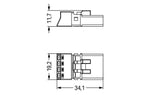 WAGO Steckverbinder Gebäude Stecker 4p Serie 890 890-274/071-000 Federzug 400V