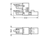 WAGO H-Verteiler PA 3Eing 3p 6Ausg 250V Serie 890 890-1662 16A IP20 hfr