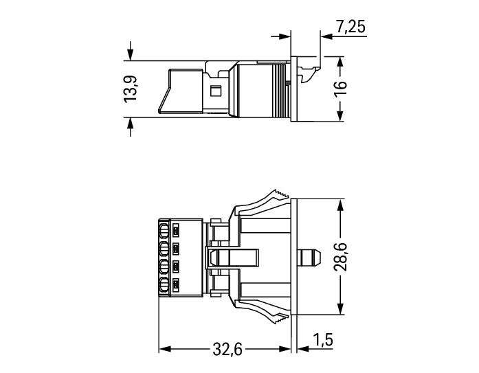 WAGO Gerätestecker 4p ger Snap/schraub Serie 890 890-714 Federzug 400V 16A hfr
