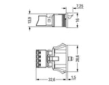 WAGO Gerätestecker 4p ger Snap/schraub Serie 890 890-774/071-000 Federzug 400V