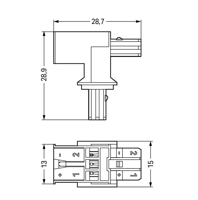 WAGO T-Verteiler PA 2Eing 2p 4Ausg 50V Serie 893 893-1606 3A IP20 hfr