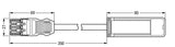 WAGO Flachleitungsadapter 3p sw Abgriff Serie 896 896-233 Federzug