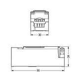 WAGO Flachleitungsadapter 3p 0-2,5qmm gr Serie 896 896-232 250V 24A Abgriff