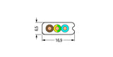 WAGO PVC-Flachleitung 3G2,5 Kl.5 Farbe Serie 897 897-231