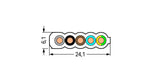 WAGO PVC-Flachleitung hfr 5G2,5 Kl.5 Serie 897 897-252 Farbe