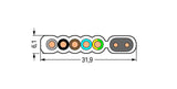 WAGO PVC-Flachleitung 5G2,5 Kl.5 Farbe Serie 897 897-261